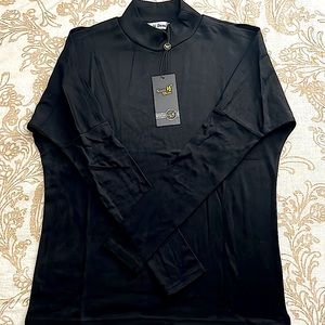 Style Dome Women’s Medium Active Top Long Sleeve Black NWT